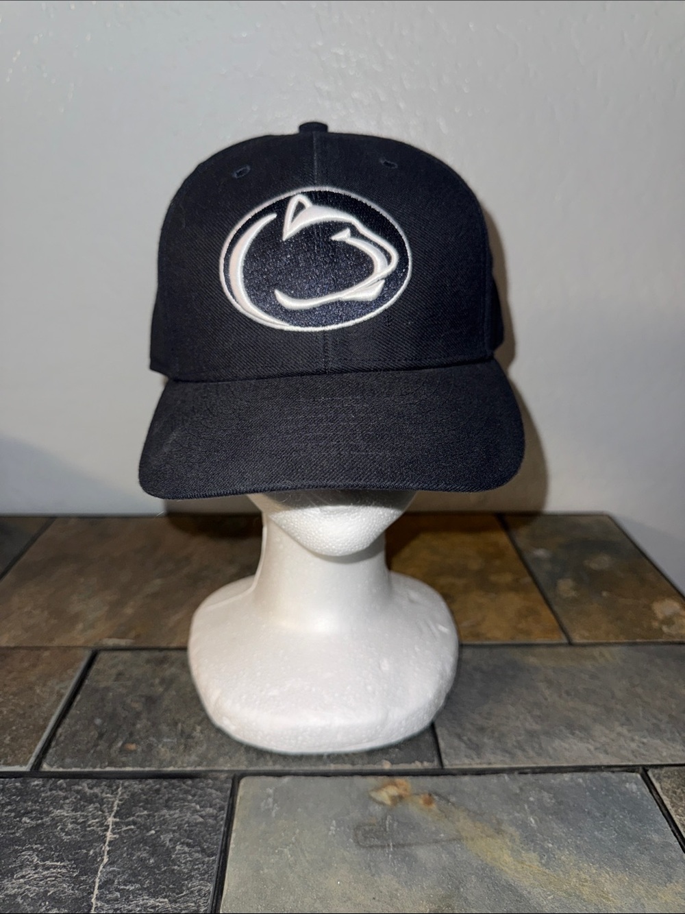 Navy Baseball Cap with White Embroidered Penn State Nittany Lion Logo